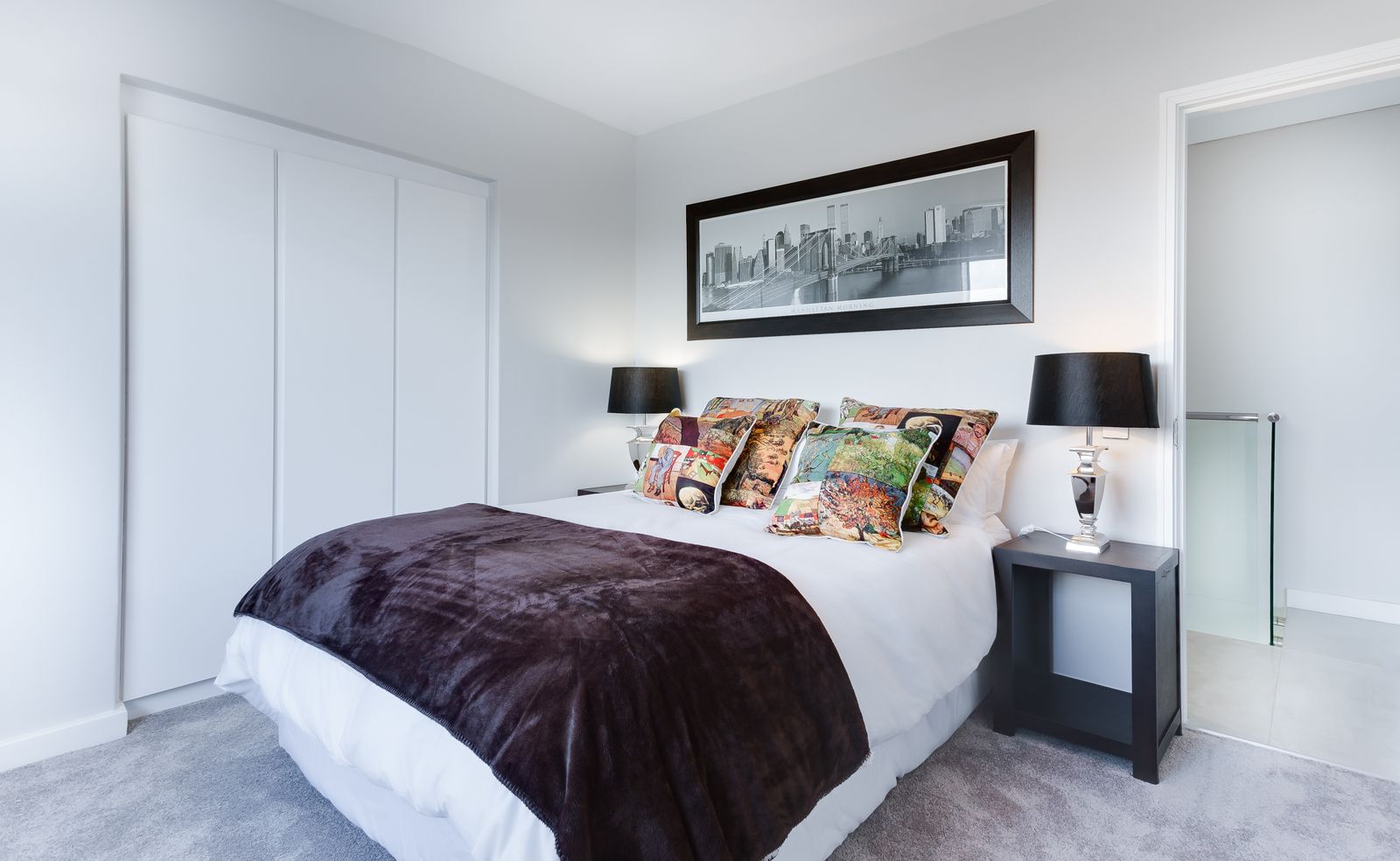 Bedroom with fitted wardrobe